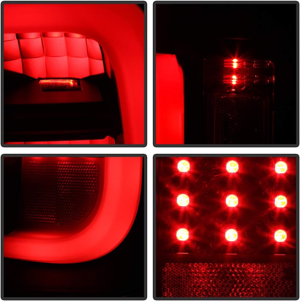 Black Edition LED Tube Tail Lights Brake Lamps Assembly Left+Right C71147