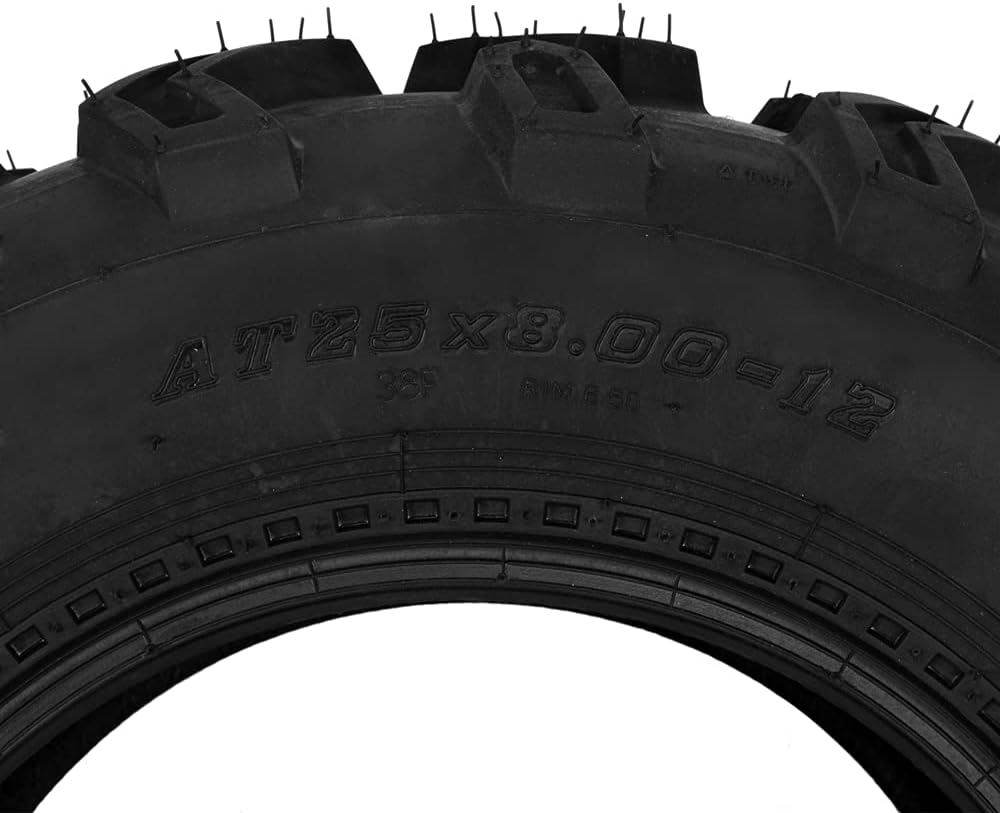 25x8x12 Tubeless 6Ply ATV UTV Tire Pack of 2 C315197