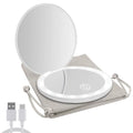 Compact LED Magnifying Rechargeable 2-Sided Makeup Mirror N732708
