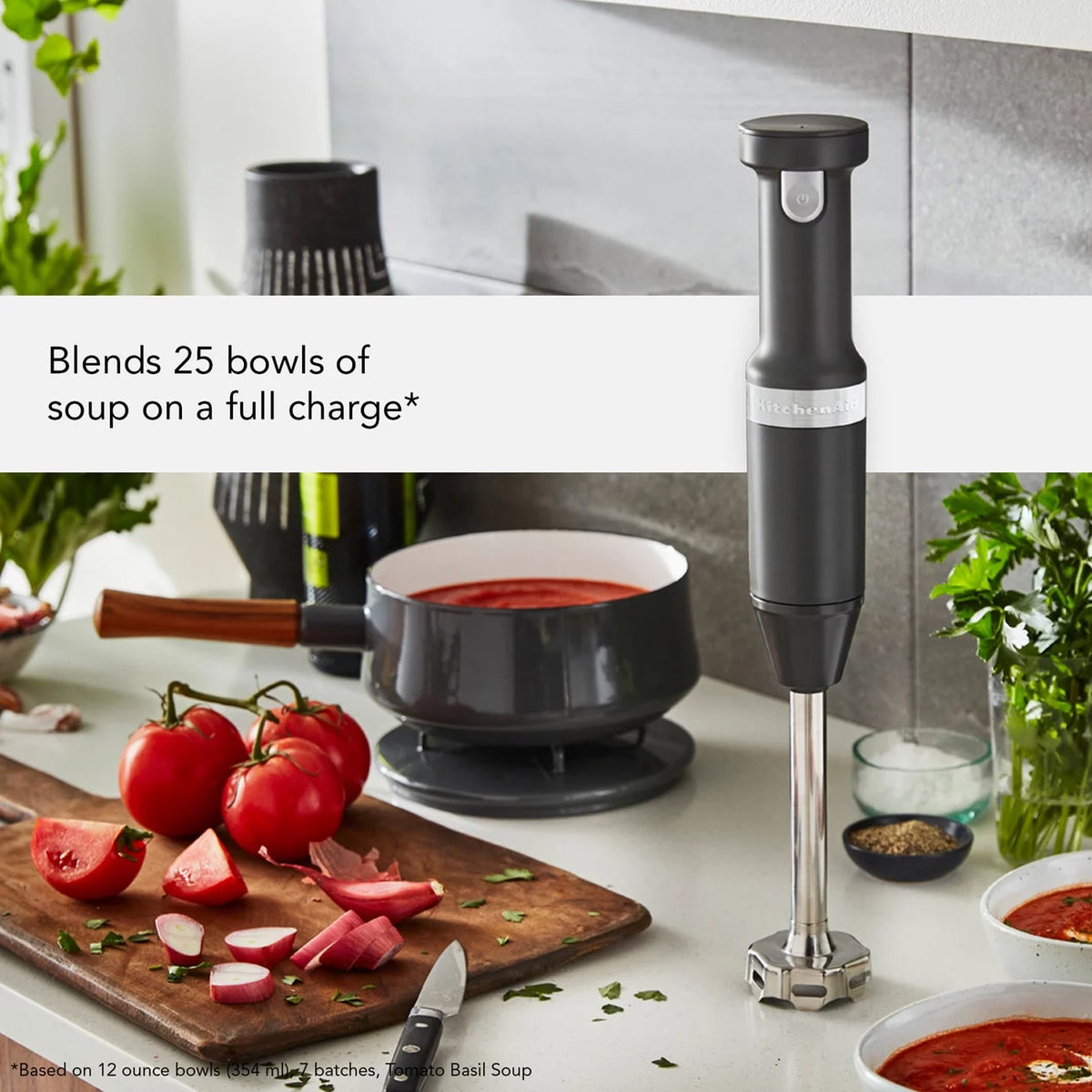 Cordless Variable Speed Hand Blender with Chopper and Whisk Attachment K339