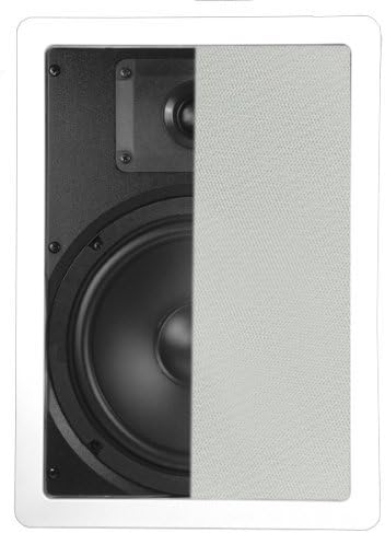 In Wall 8" Speakers Pair with Silk Dome Tweeter and Trimless Magnetic Grill X47632
