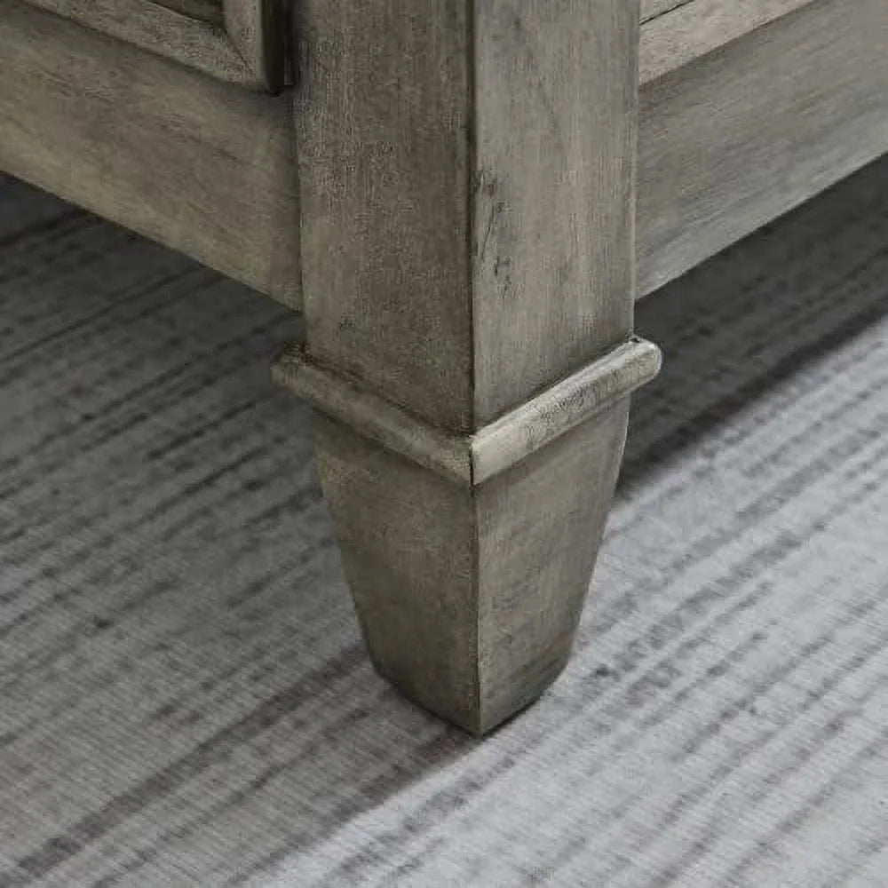 Solid Wood Coffee Table with Glass Top I87817
