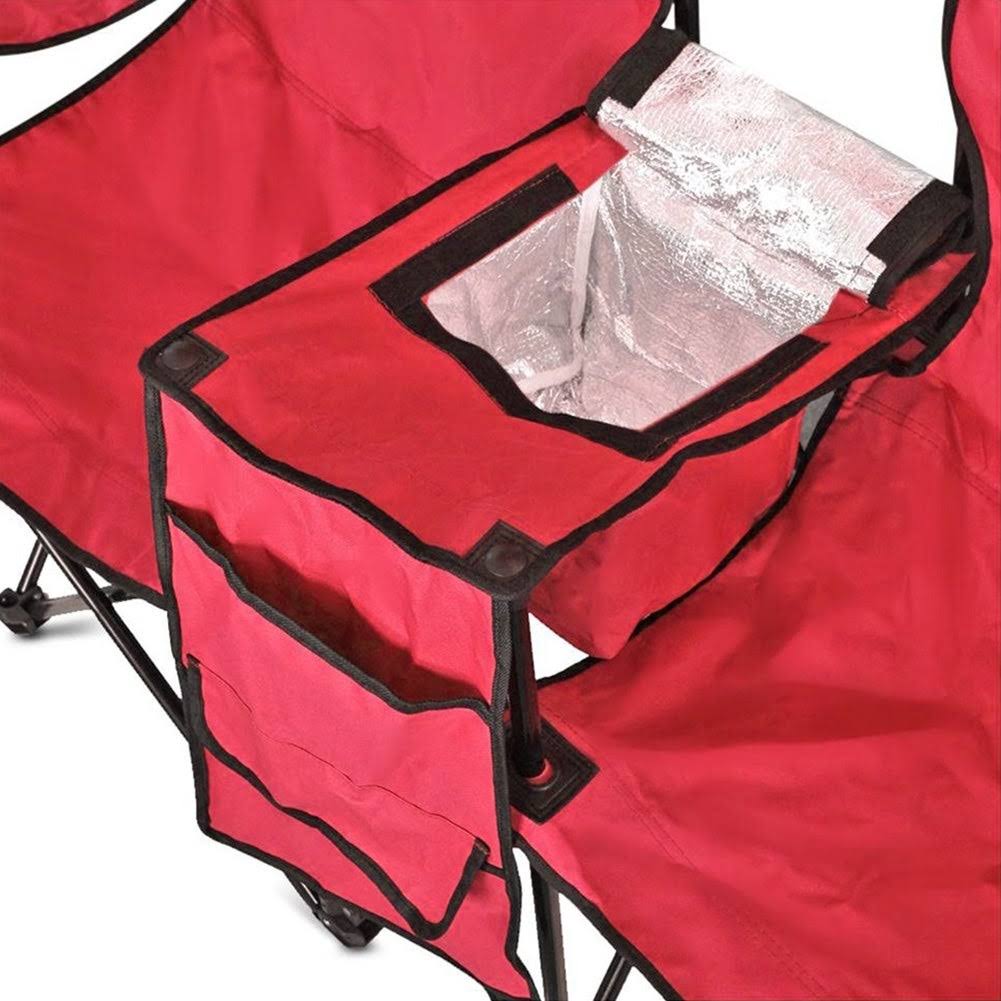 Blue Portable Double Folding Chair with Carry Case P989