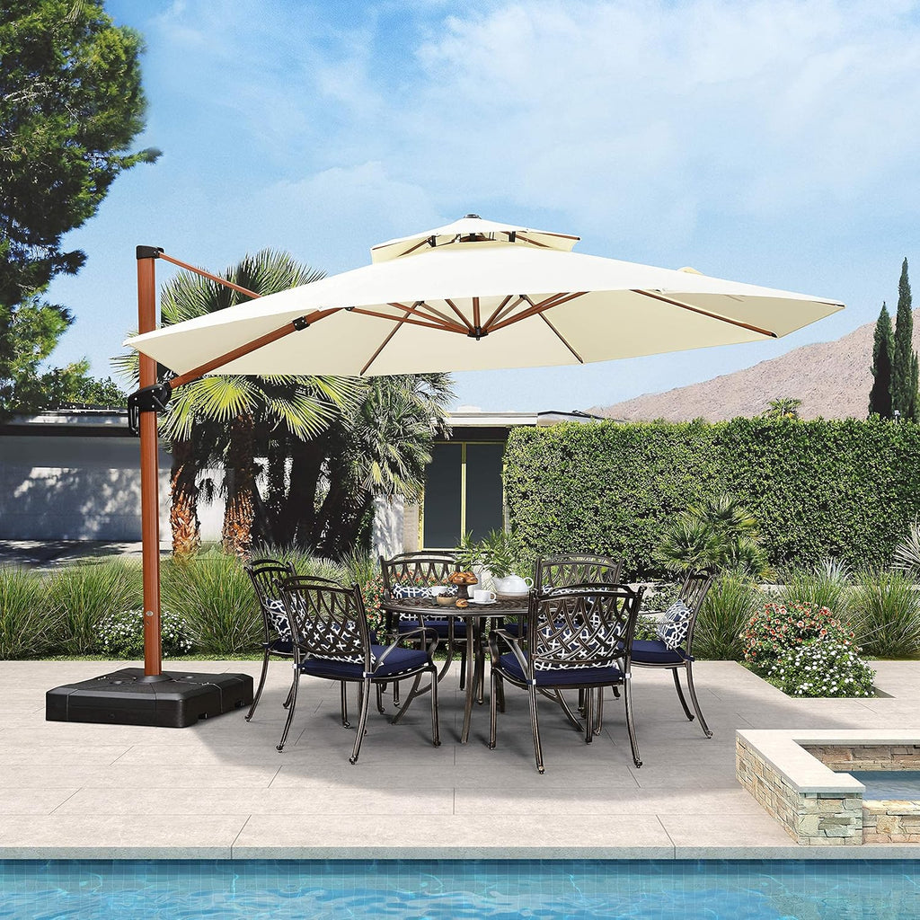 Navy Blue Cantilever Patio Umbrella L914350