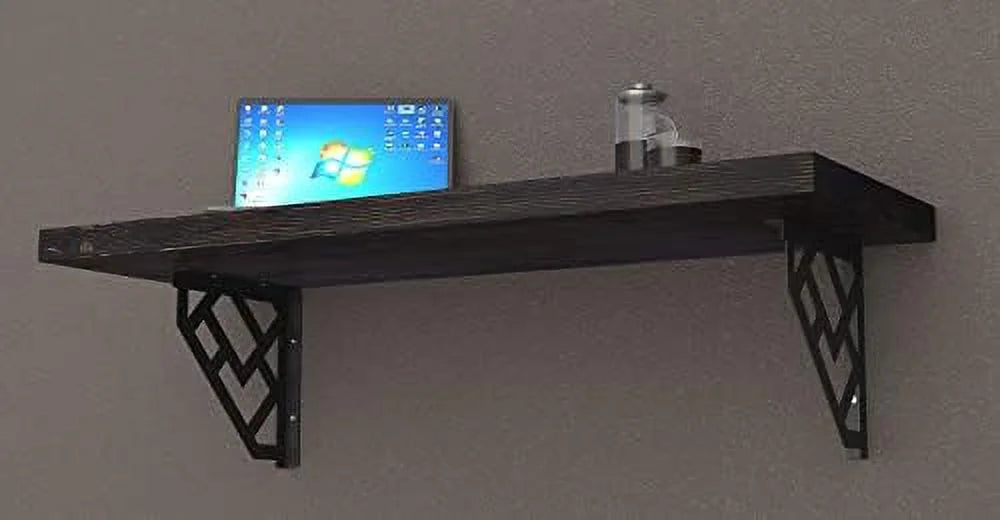 Wall Mounted Desk Table 24X14 Rustic Burn S830