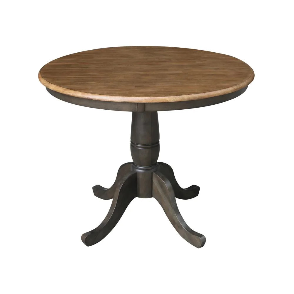 36" Round Wood Table with 2 X-Back Chairs 3 Piece Set H8194