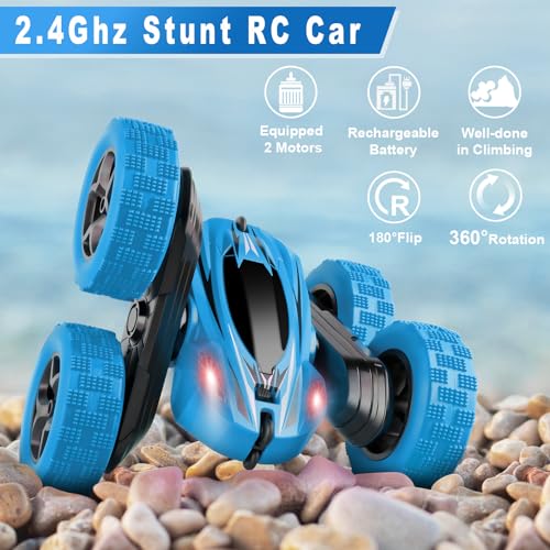 Remote Control Car 2.4GHz 4WD Double Sided 360° Rotating Monster Truck Y176