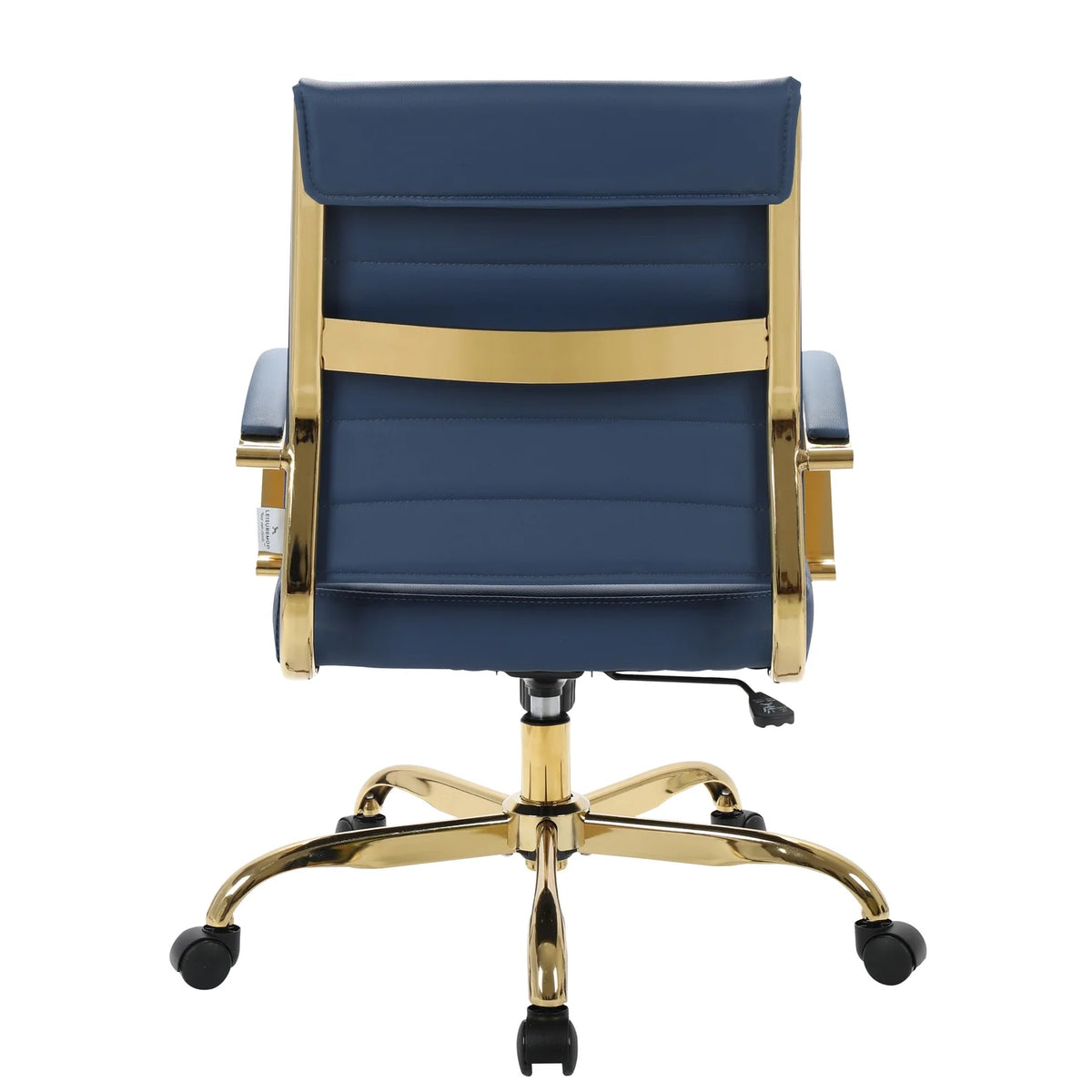 Leather Office Chair With Gold Frame S946115