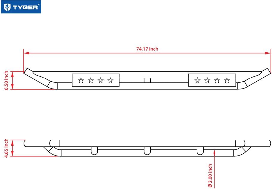 Textured Black Side Step Running Boards for Jeep Wrangler JK 4 Door I673849