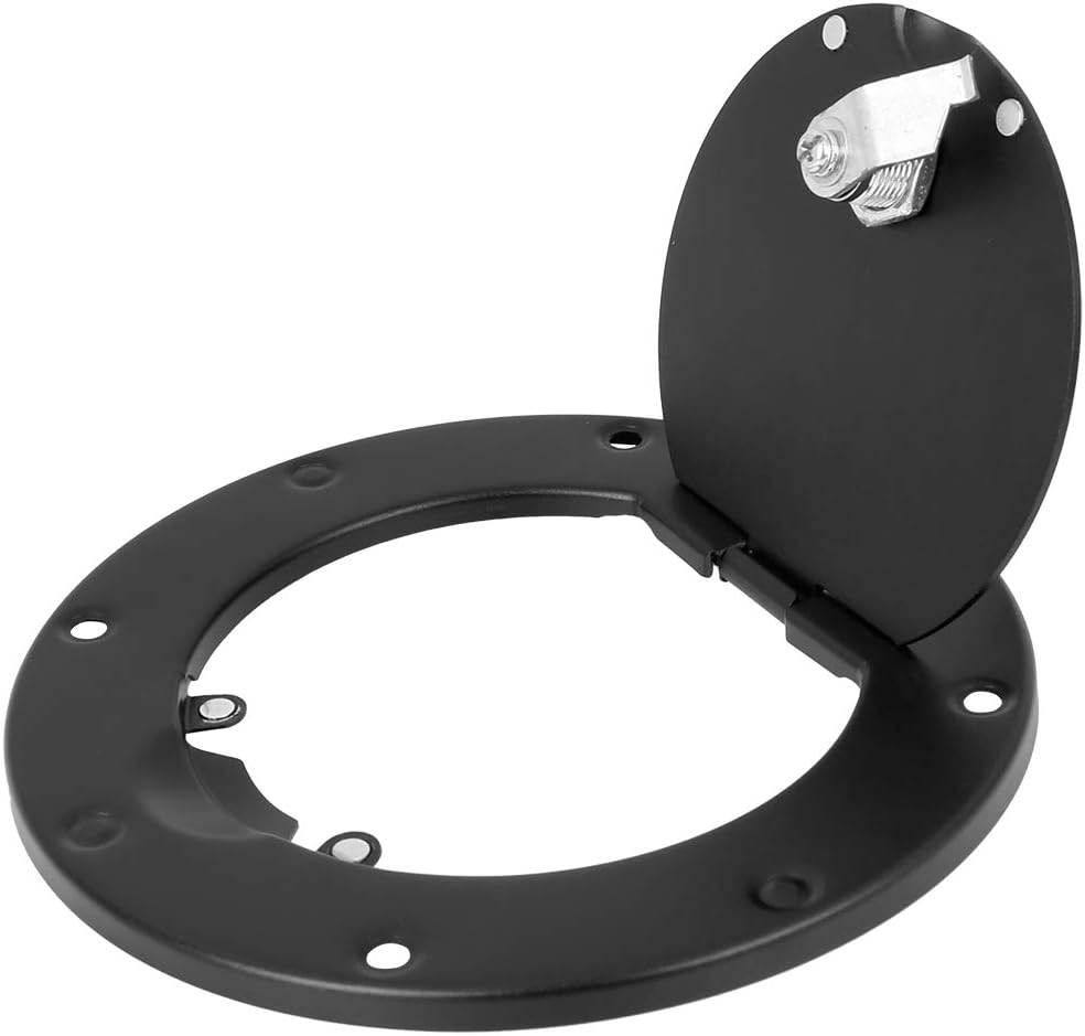 Black Locking Gas Cap Fuel Filler Door Cover Pack of 2 J1390