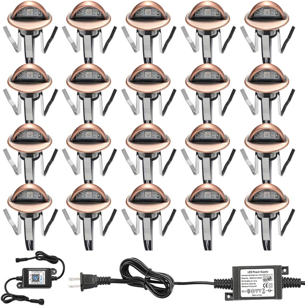 10pcs Bluetooth RGB Low Voltage Recessed Step Lighting Kit S995