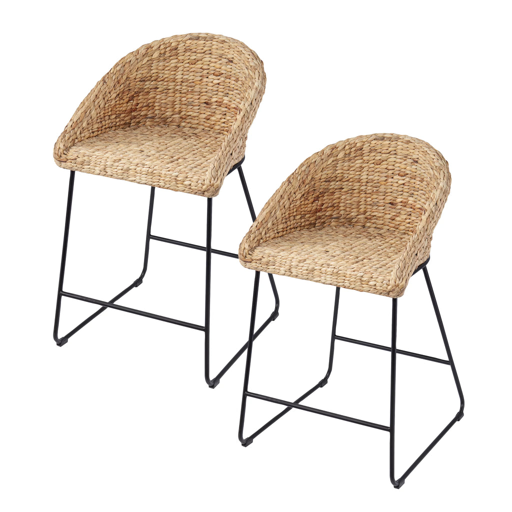 Water Hyacinth Counter Stools 2pc Set L175571