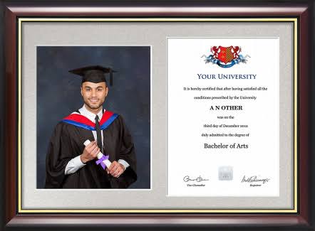 Dual Graduation Certificate and Photo Frame O19271