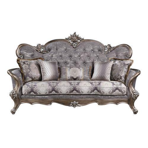 Gray Fabric 4pcs Living Room Set W817290