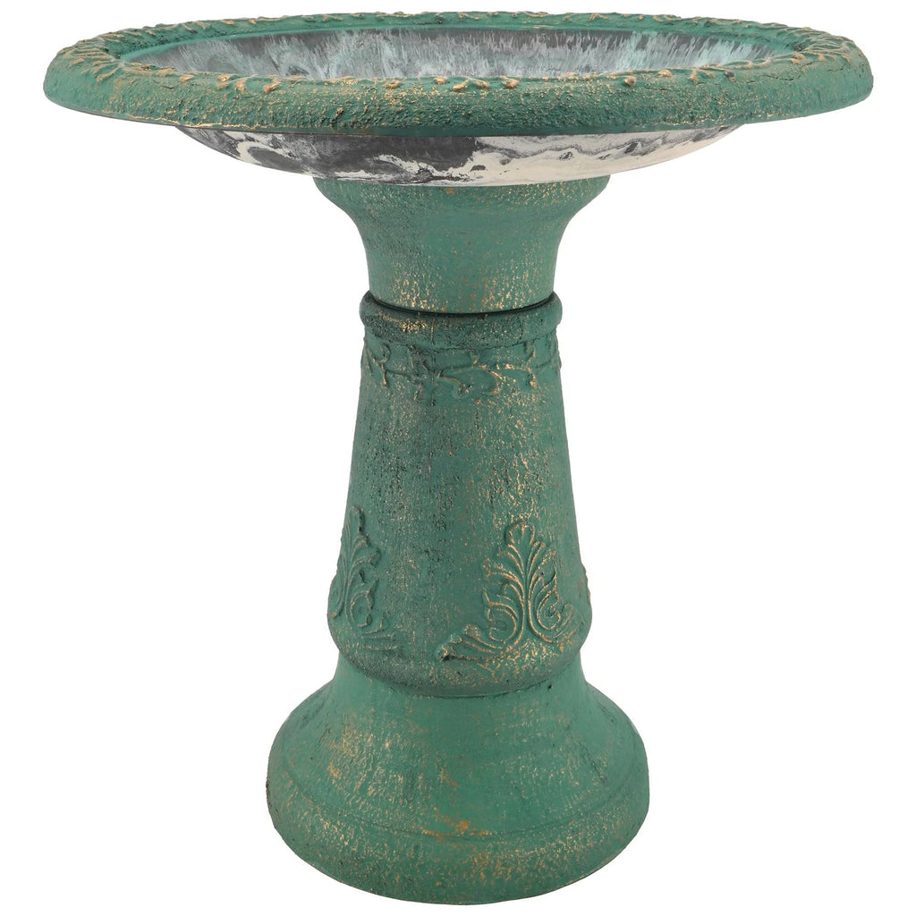 Green Fiberclay Birdbath V924
