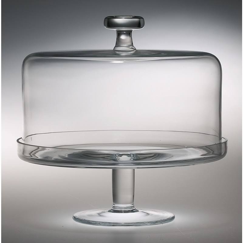 Clear Glass Cake Stand with Dome M5888