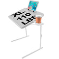 XL Folding TV Tray Table with Rotating Cup Holder, Black T638