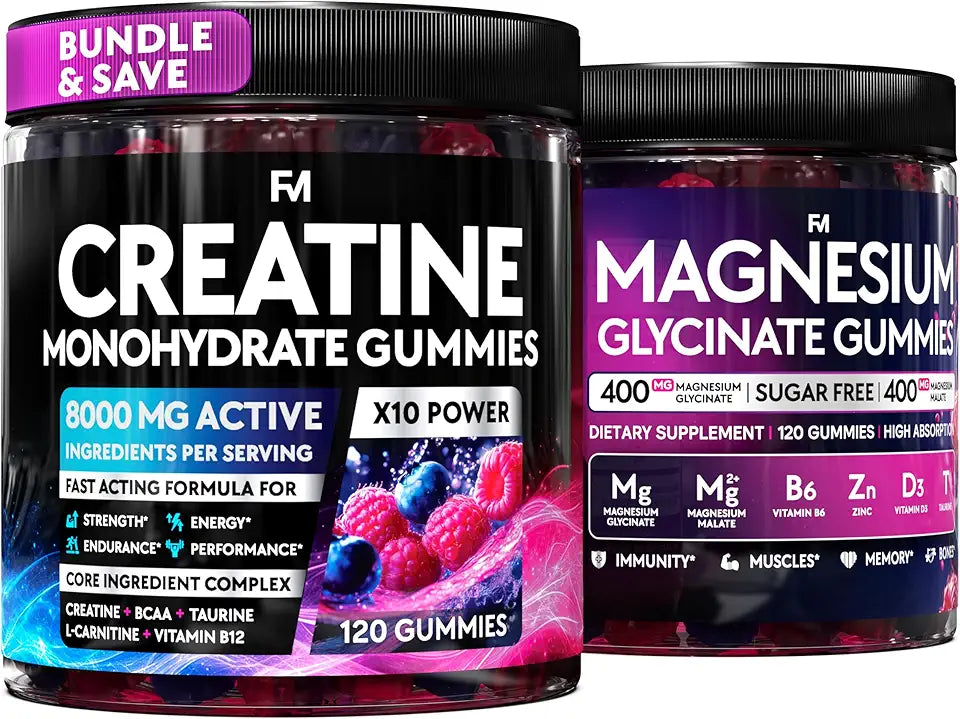 Creatine Monohydrate & Magnesium Glycinate Gummies Y7238
