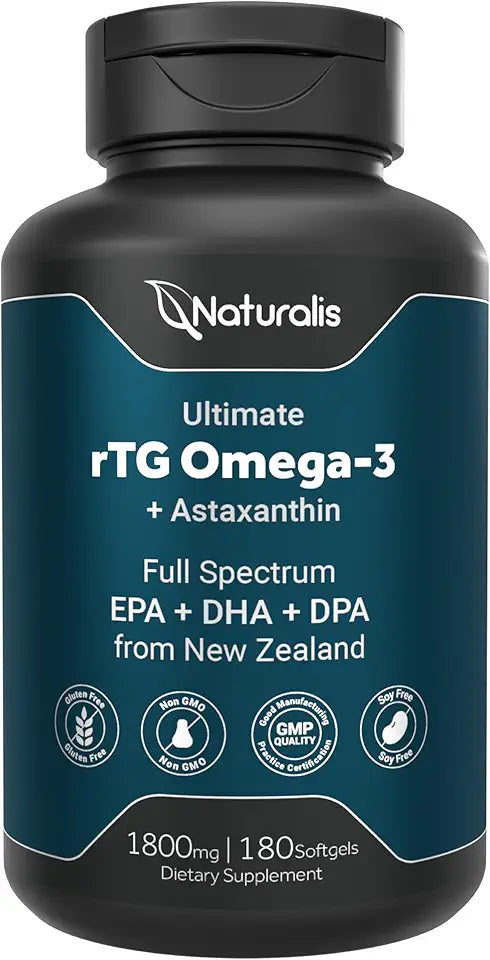 1800mg Omega 3 Fish Oil 180 Softgels K71013