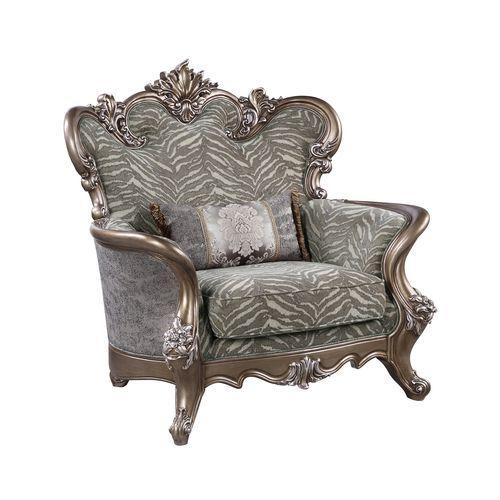 Gray Fabric 4pcs Living Room Set W817290