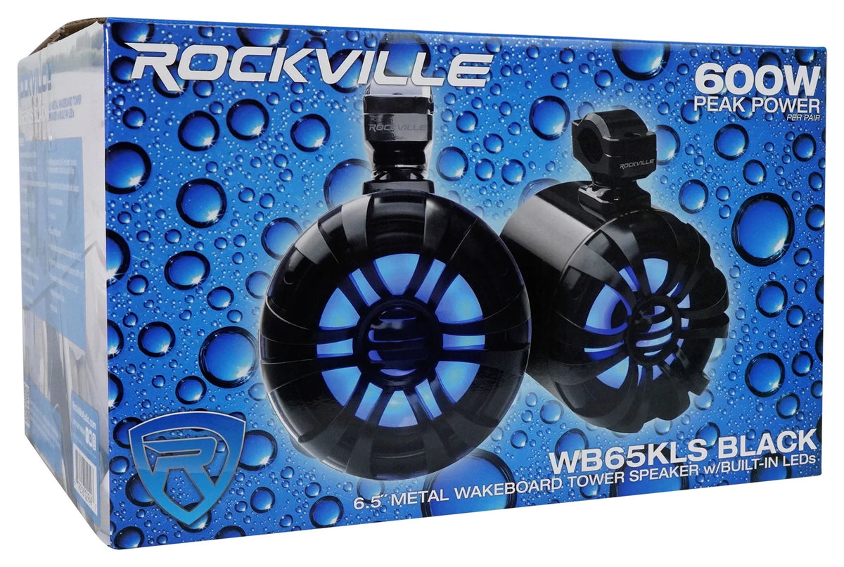 6.5" 300w Metal Marine Wakeboard LED Tower Speakers K623899