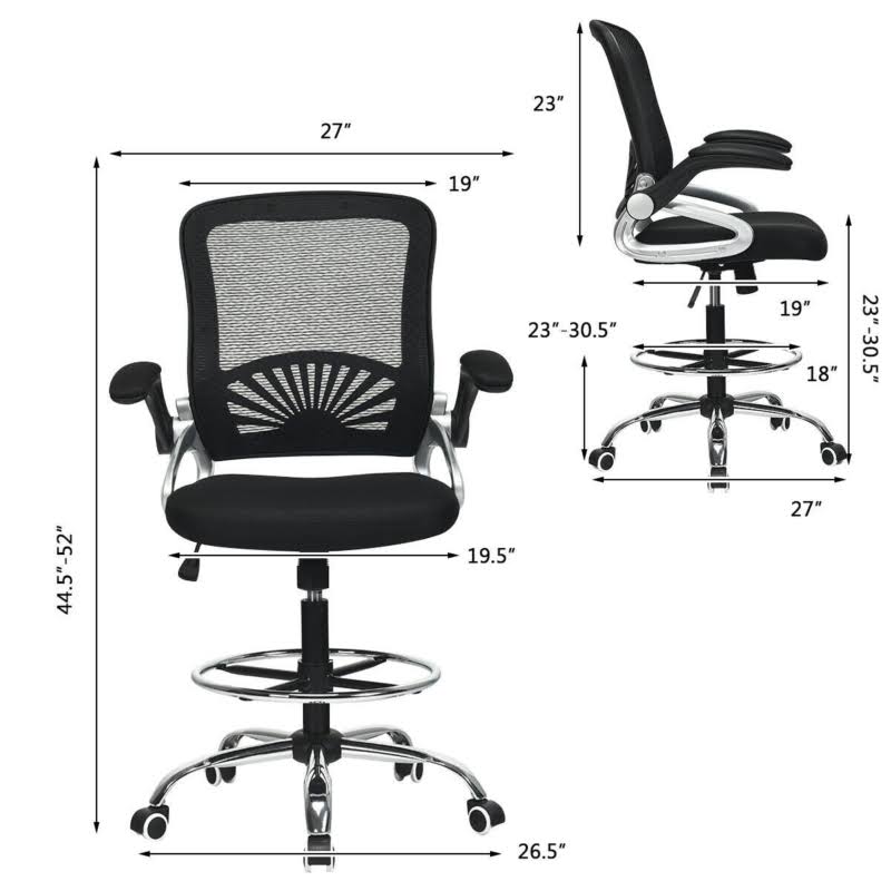Adjustable Height Mesh Drafting Chair R28553