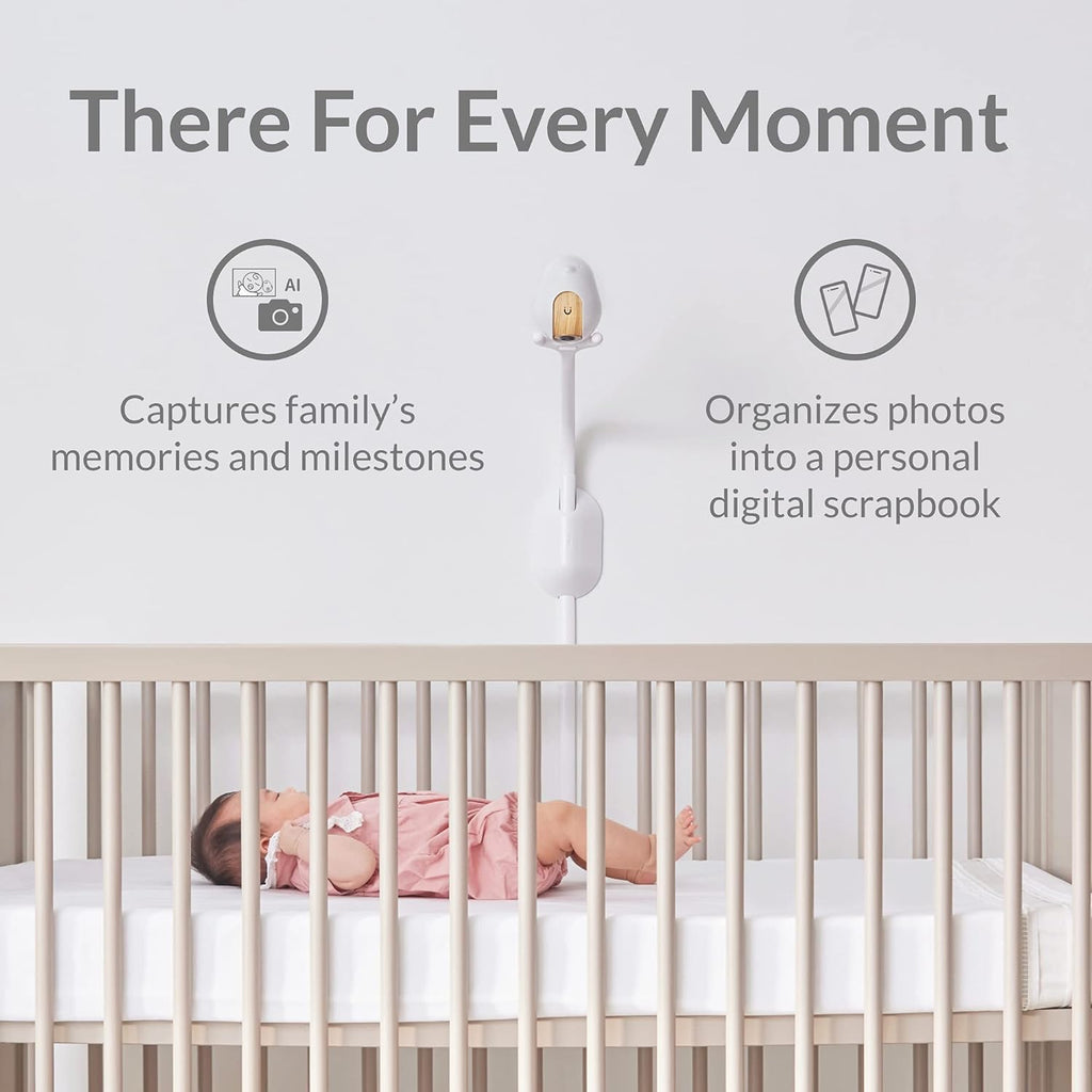 Smart Baby Monitor with Wall Mount, 1080p HD Night Vision Camera, 2-Way Audio O478