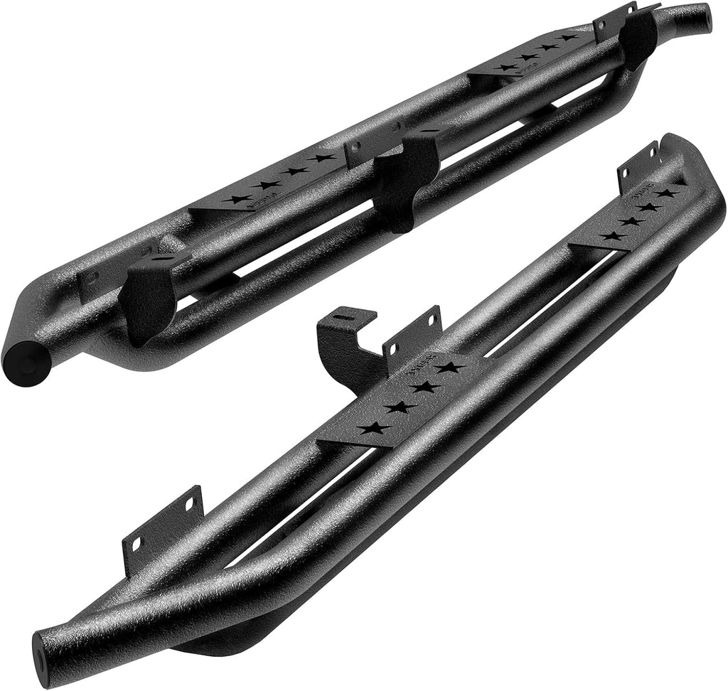 Textured Black Side Step Running Boards for Jeep Wrangler JK 4 Door I673849