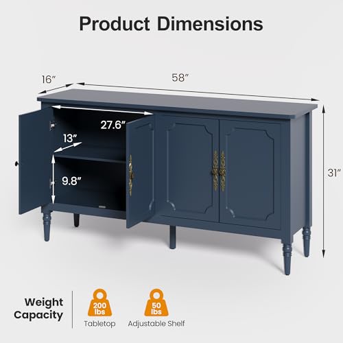 Large Sideboard Buffet Cabinet with Storage Y872