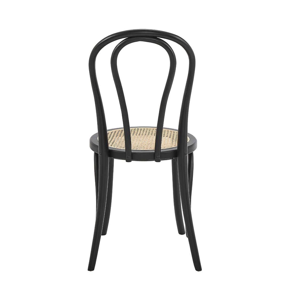 Matte Black / Natural Side Chair Set of 2 X982