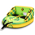 Green Inflatable Towable Tube with Foam Seats & Handles Y664812