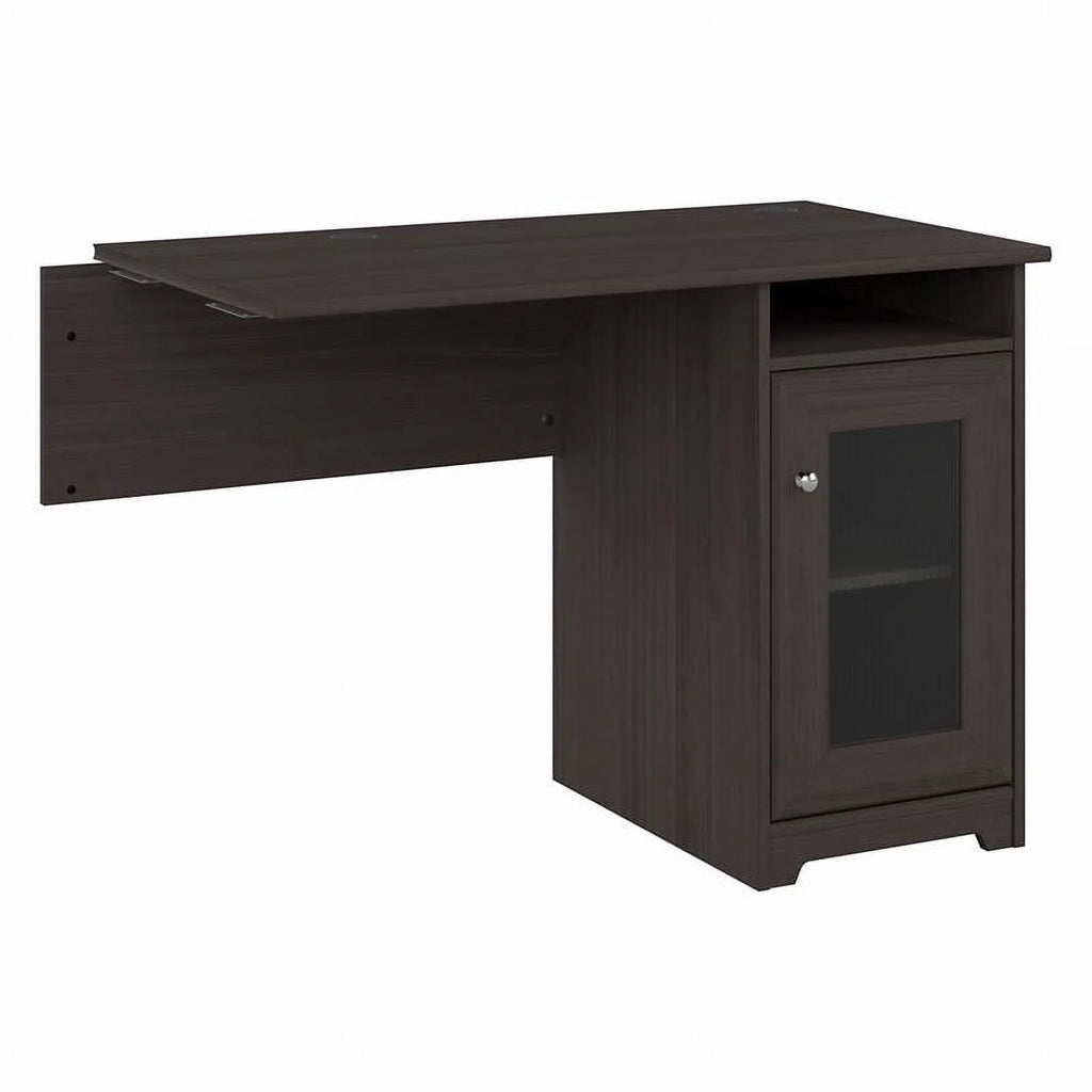 Heather Gray Engineered Wood Desk with Storage A25998
