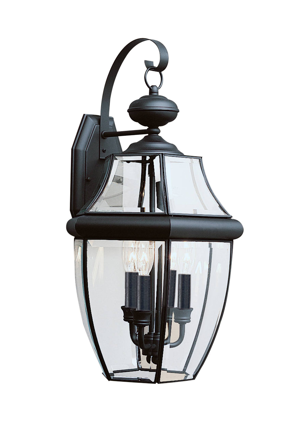 Black Three Light Outdoor Wall Lantern U133