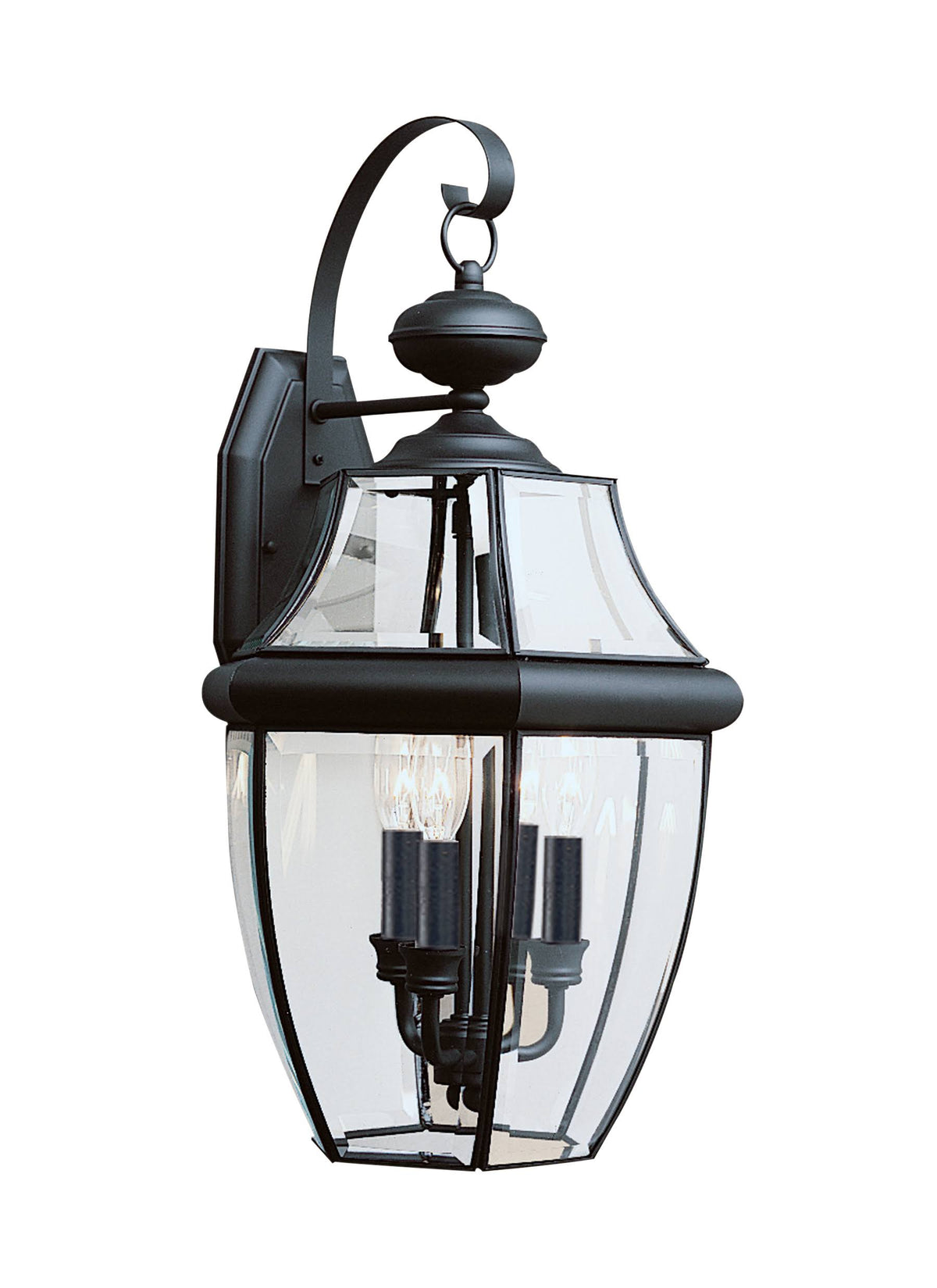 Black Three Light Outdoor Wall Lantern U133