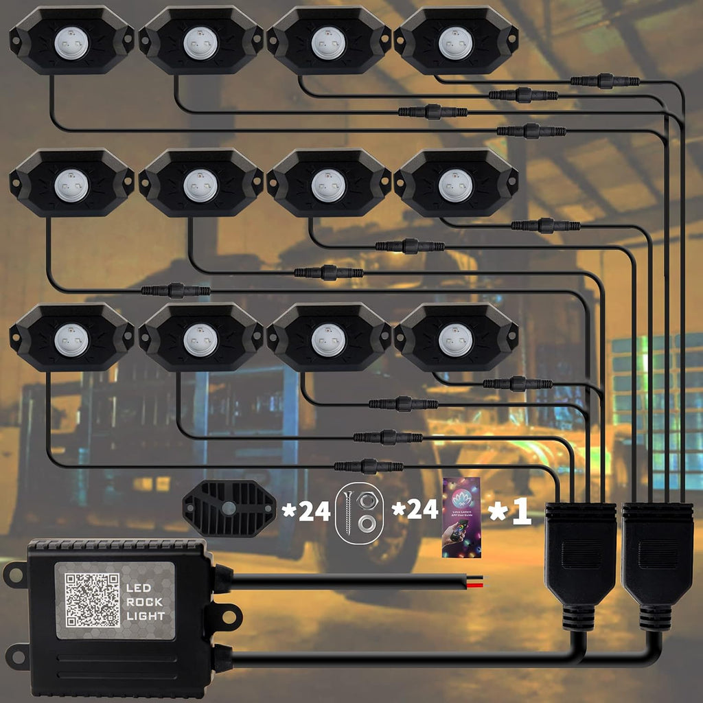 RGB LED Rock Lights with APP Bluetooth Controller R214