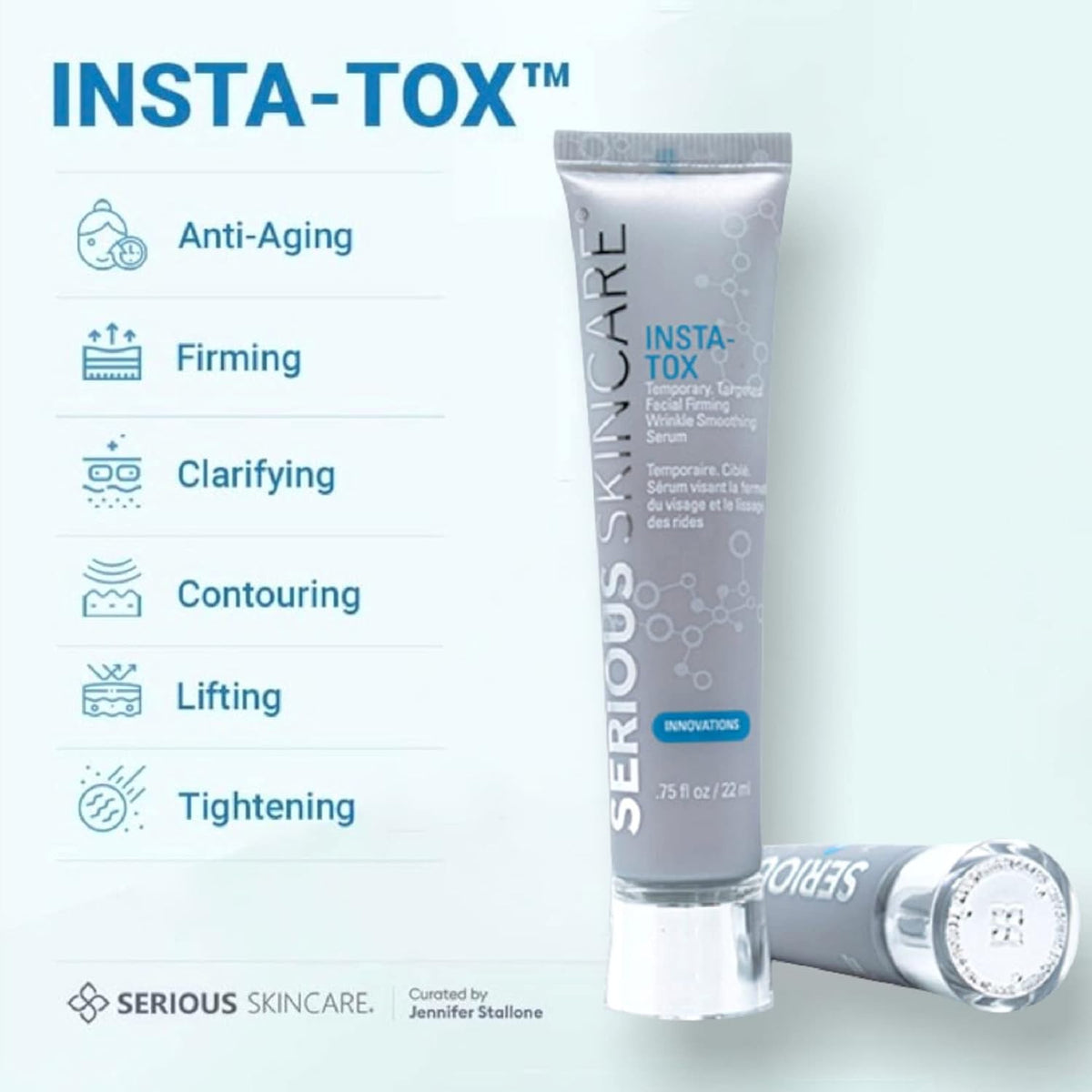 Instant Wrinkle Smoothing Serum, 2 Pack of Two .75 oz. Tubes P137
