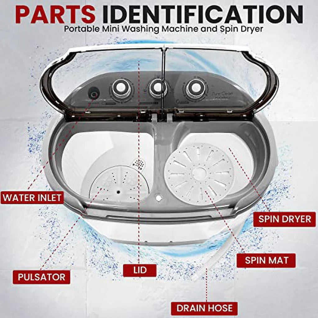 110 Volt 2 in 1 Compact Portable Washer and Dryer B914
