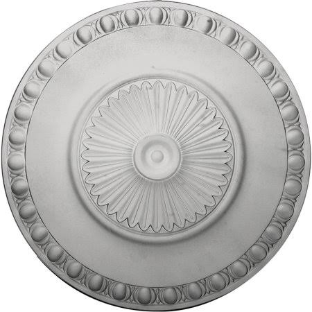 23 1/2x22OD x 3 1/4x22P Hand-Painted Ultra Pure White Ceiling Medallion F625