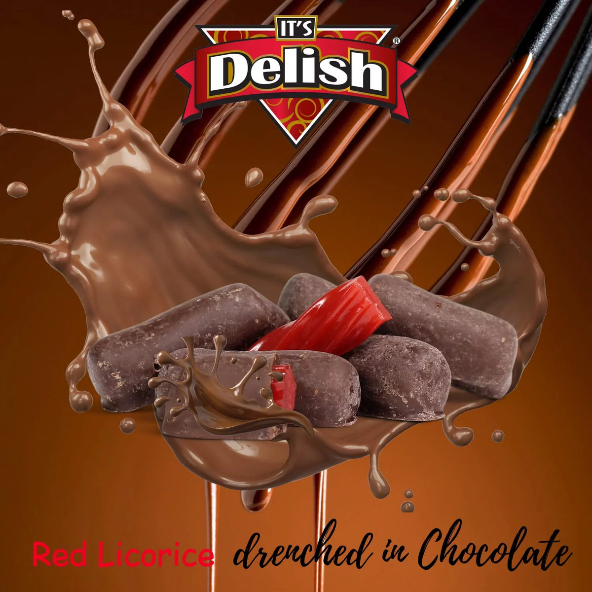 10 Lbs Vegan Dark Chocolate Strawberry Licorice Bites G3399