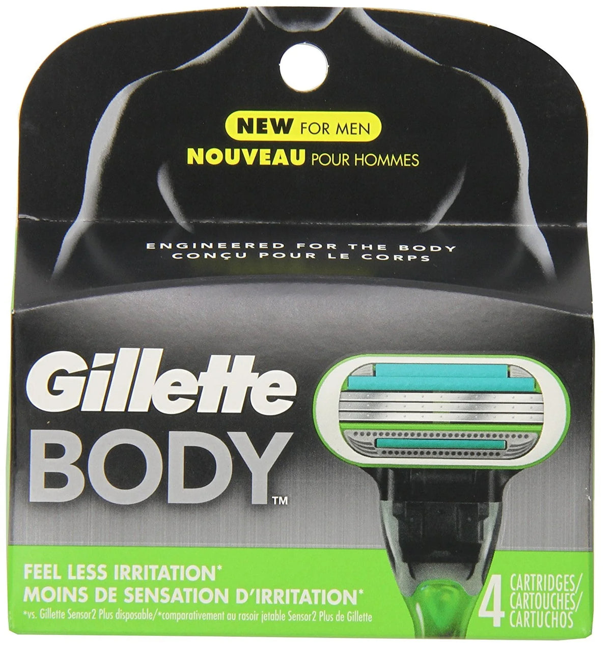 Body Razor Cartridges 4 Count S800