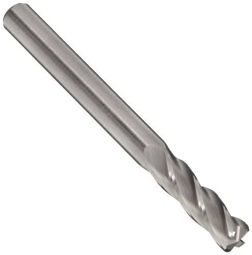 1x22 Diameter 4 Flute Bright Uncoated Carbide End Mill with .030x22 Radius S3745