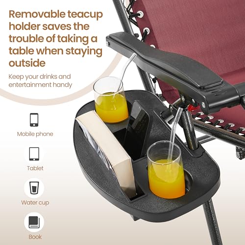 Black Zero Gravity Chair with Canopy and Cup Holder Z510072