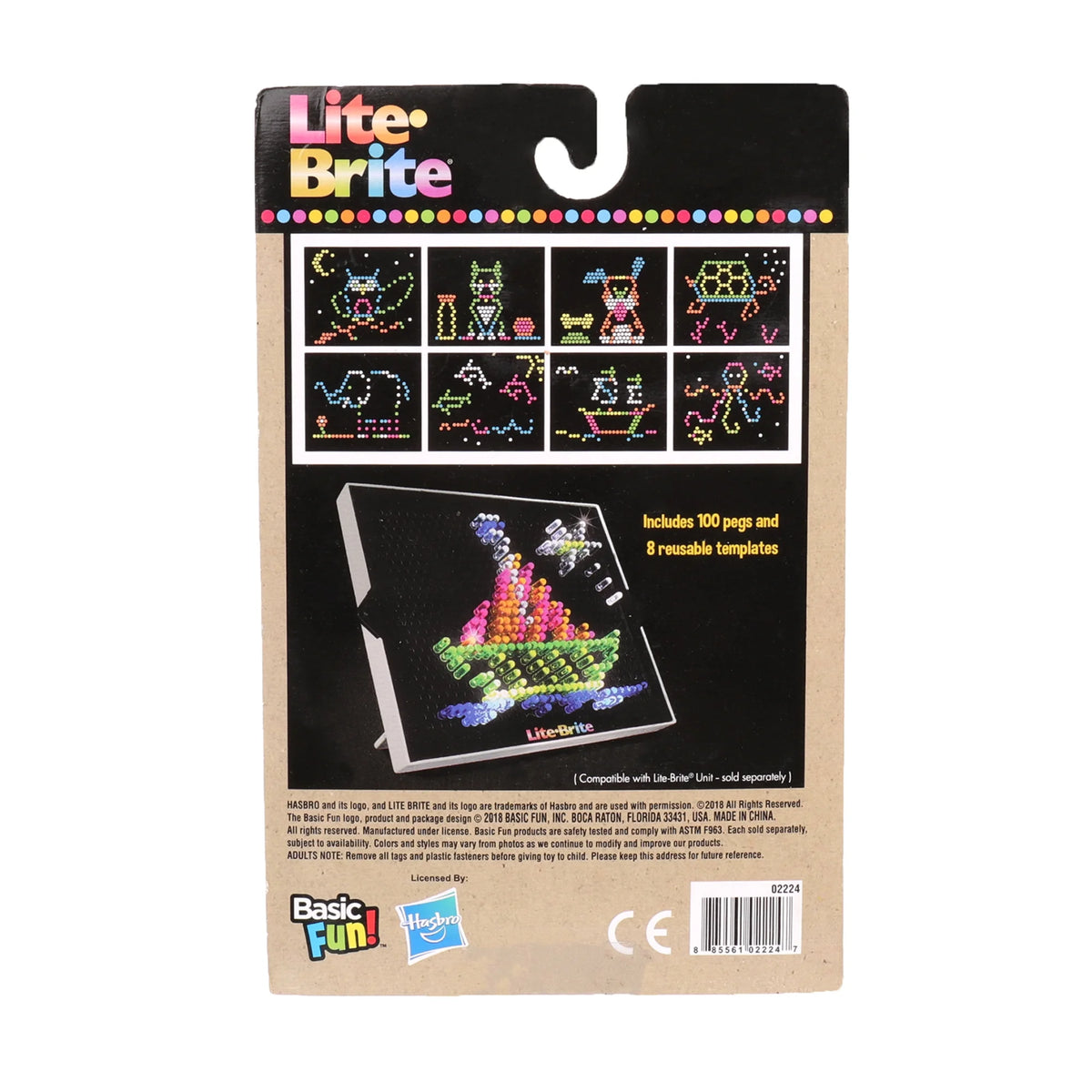 100 Pegs and 8 Templates Refill Pack Z837