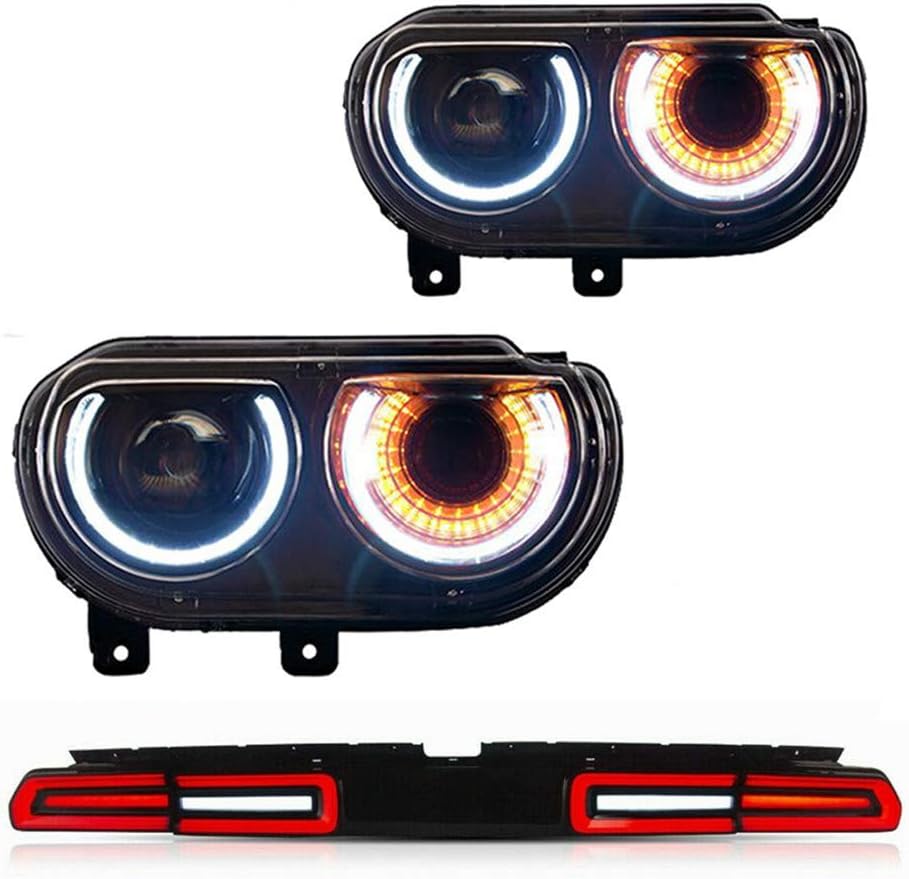 Smoked LED Tail Lights Project Assembly for Dodge Challenger F620140
