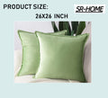 Set of 2 Velvet Decorative Throw Pillow Covers Square with Fringe Cushion Case R850