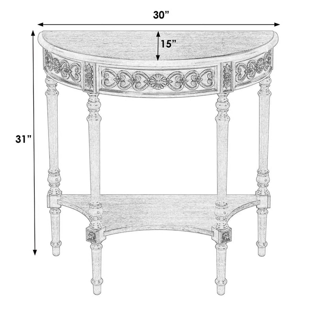 Antique Cherry Demilune Console Table J487709