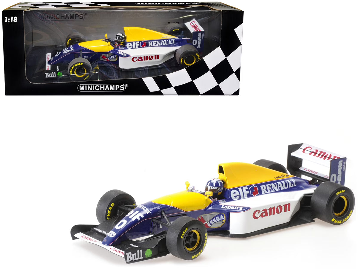 Williams Renault FW15C #0 Damon Hill "Canon" 3rd Place F1 Formula One World Championship (1993) with Driver Limited Edition to 300 pieces Worldwide W4120