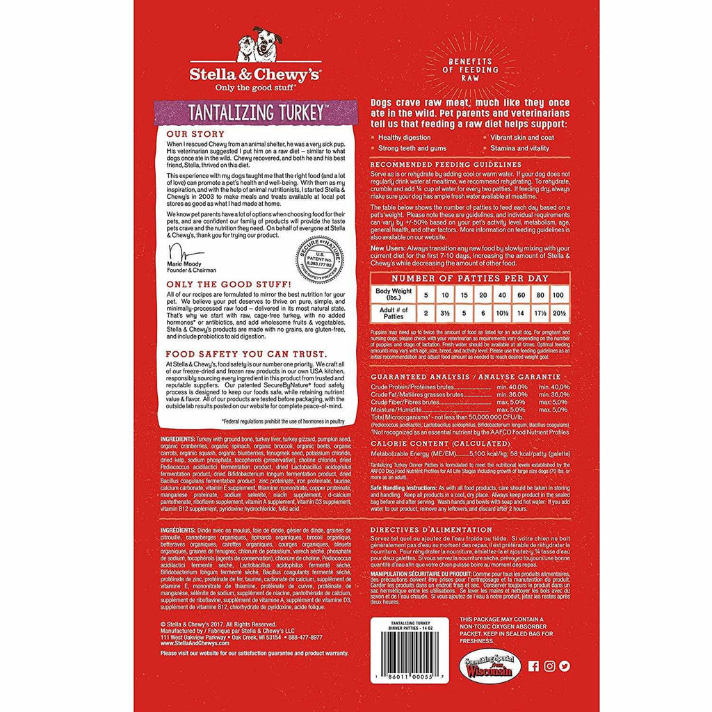 Freeze Dried Turkey Dinner Patties Dog Food Z64633