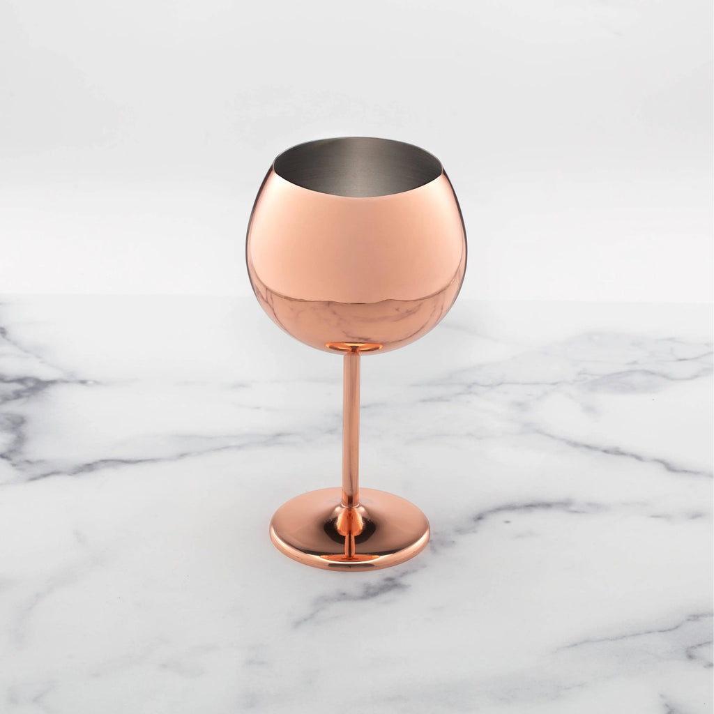 Set of 4 12 Ounce Copper Wine Glass Z705559