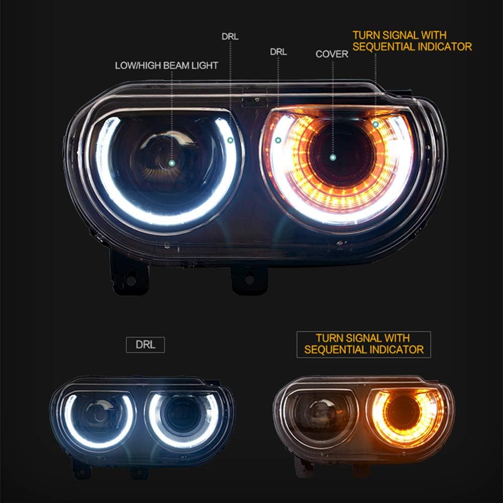 Smoked LED Tail Lights Project Assembly for Dodge Challenger F620140